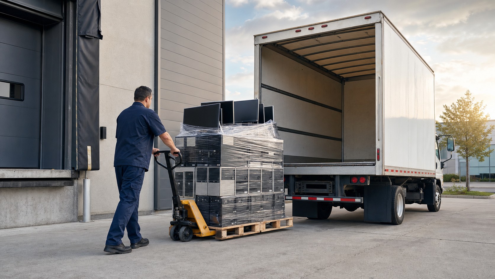 Business electronics pickup at an Ontario loading dock